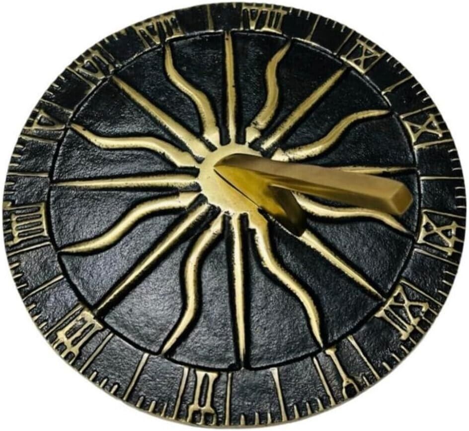 Sundial Clock Brass Garden 8.5 Diameter Vintage Nauticalmart Polished Handmade