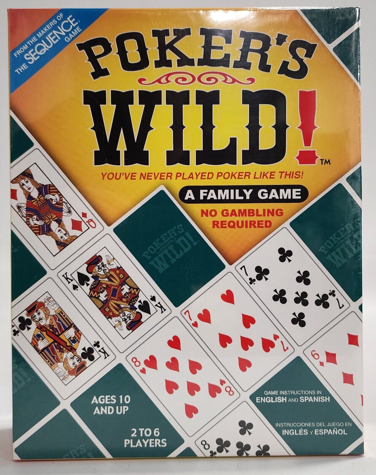 Pokers Wild A Family Game Ages 10 & Up 2-6 Players 2005 complete nice [304]