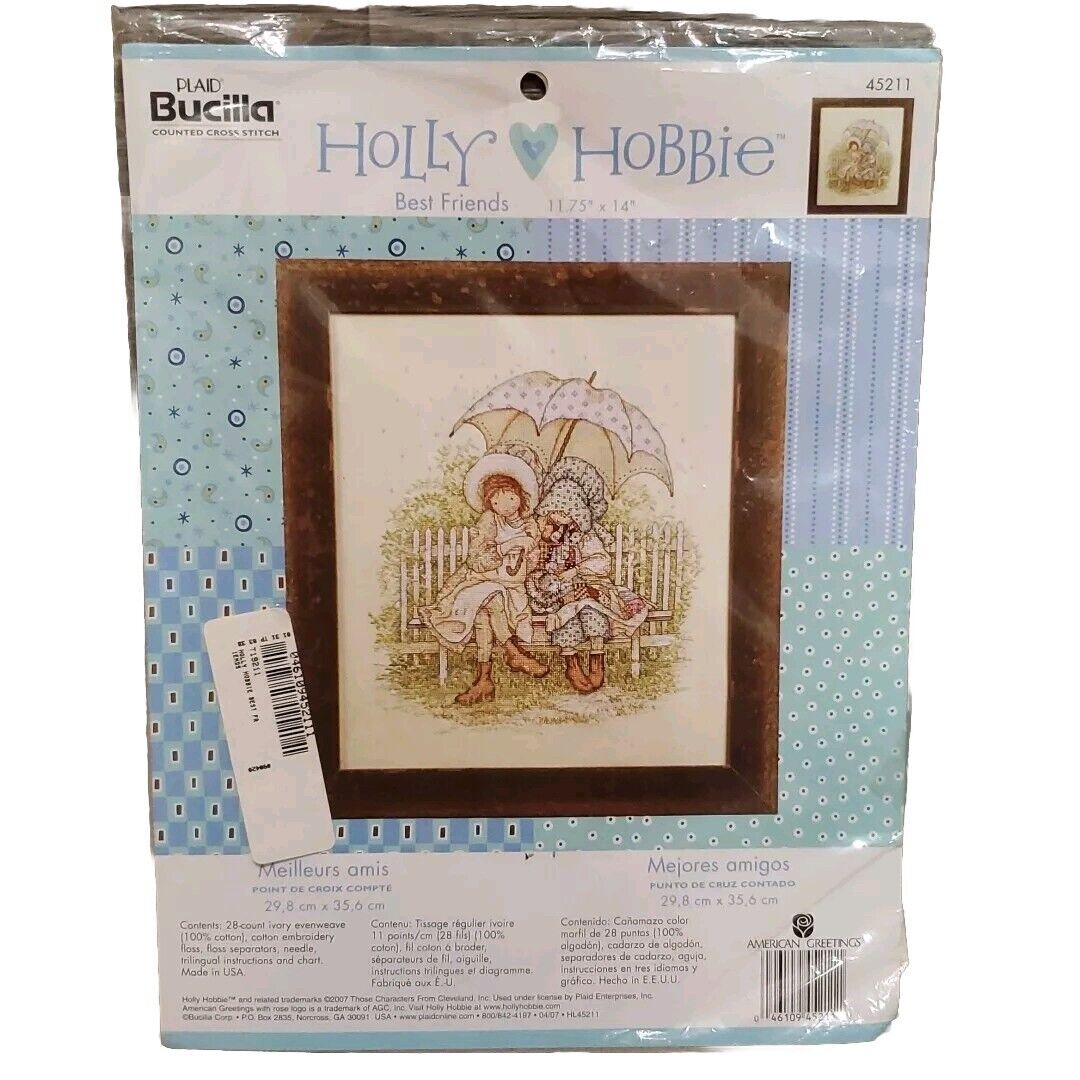Bucilla Cross Stitch Kit 45211 Holly Hobbie Best Friends by Plaid NEW 