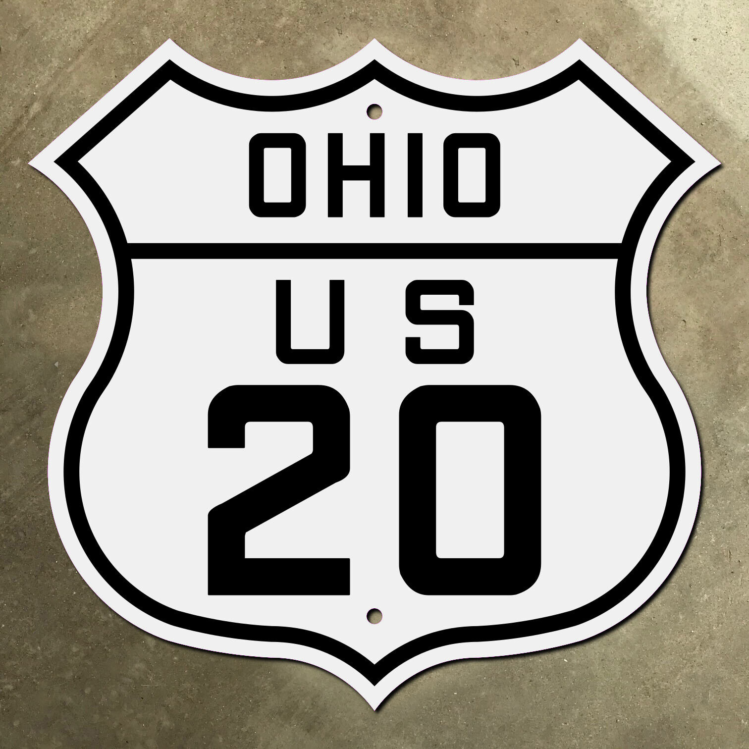 Ohio US route 20 highway marker road sign 1926 Toledo Cleveland