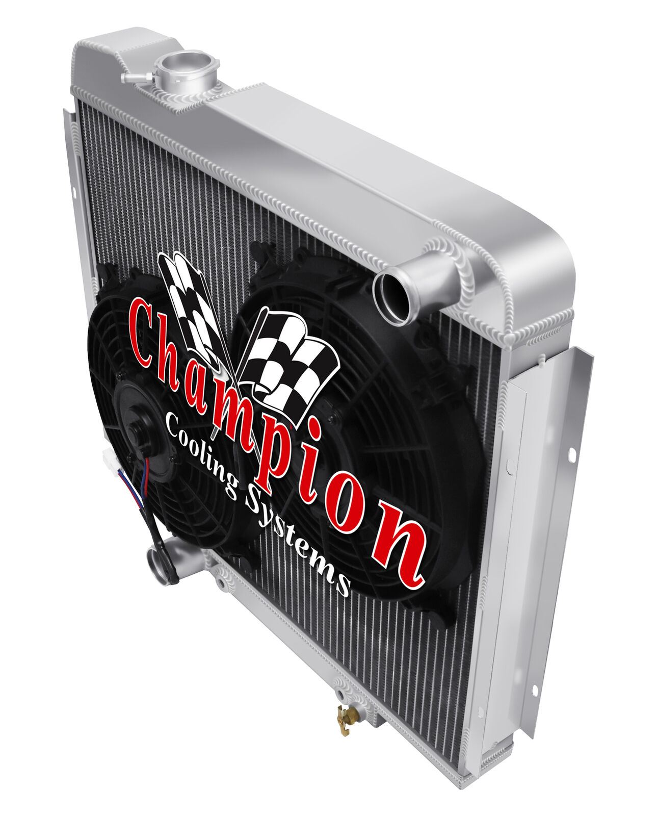 ER Champion 4 Row Radiator W/ 2 10\