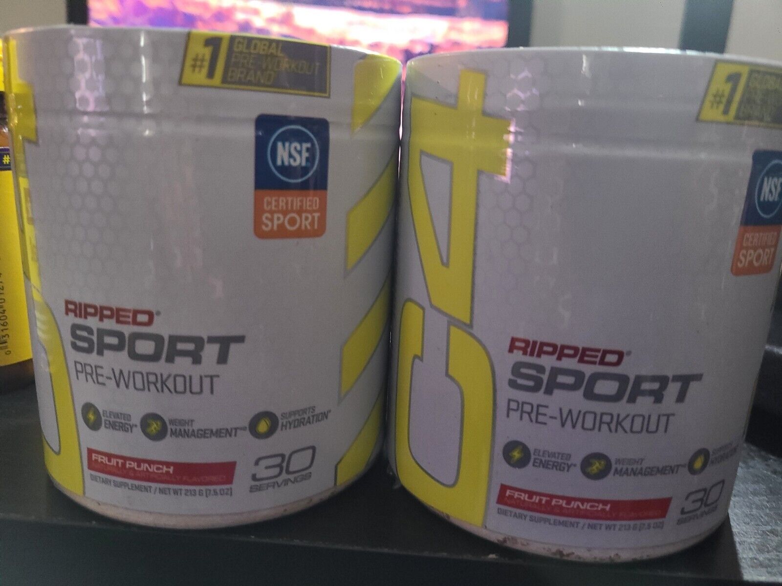 CLEARANCE 2 Lot LCellucor C4 Ripped Sport Pre-workout, Fruit Punch 60 Servings 