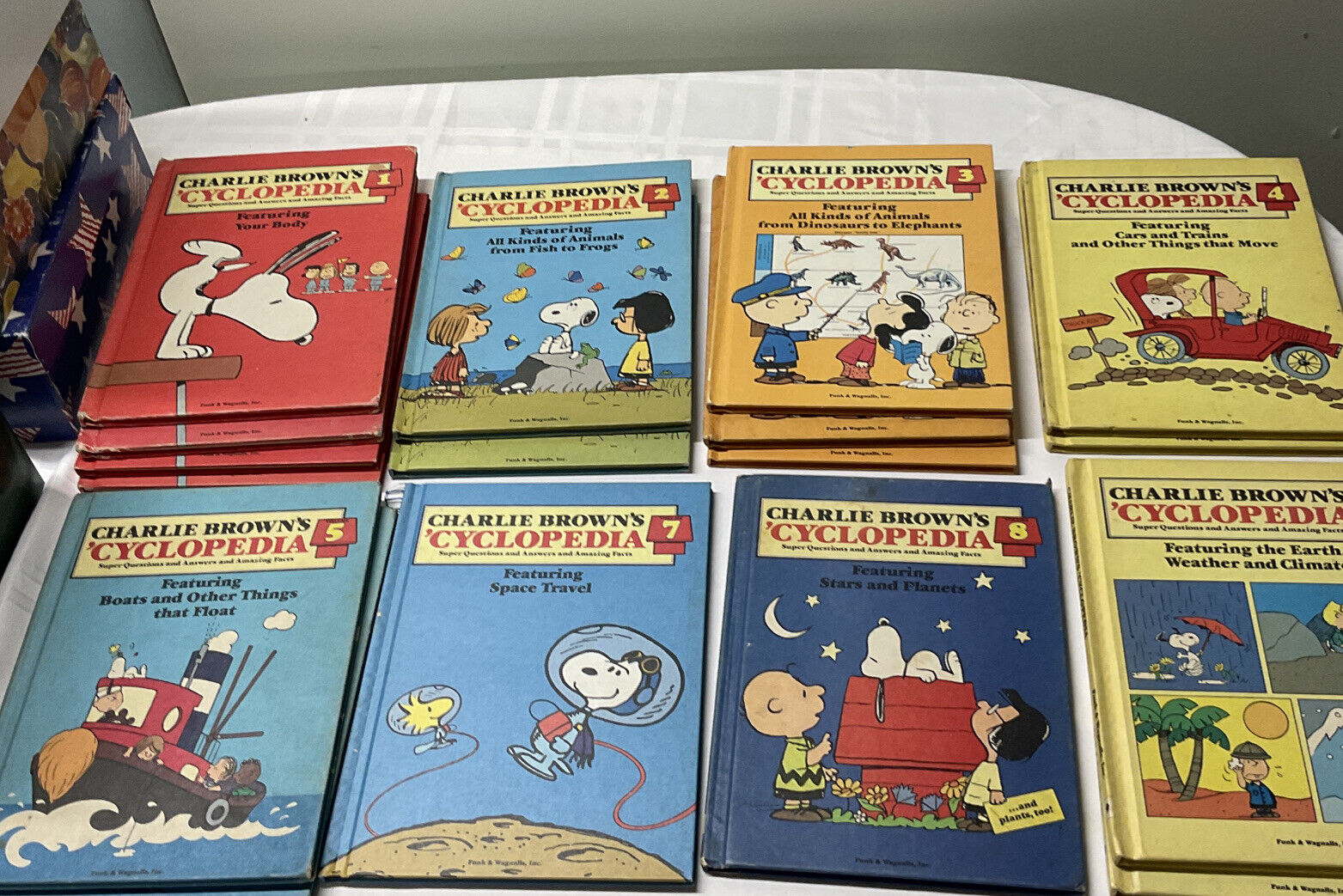 Vtg Charlie Brown’s Cyclopedia Hard Cover lot of 17