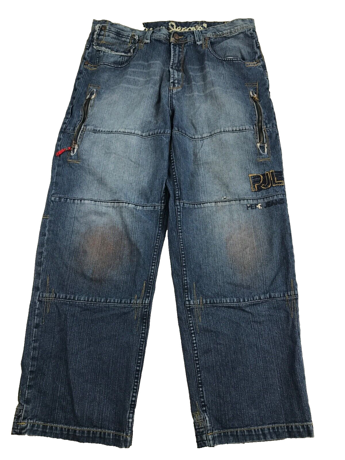 Vintage Pepe London Jeans Mens 40 Zip Pockets Baggy Hip Hop Skater Y2k JNCO 90s