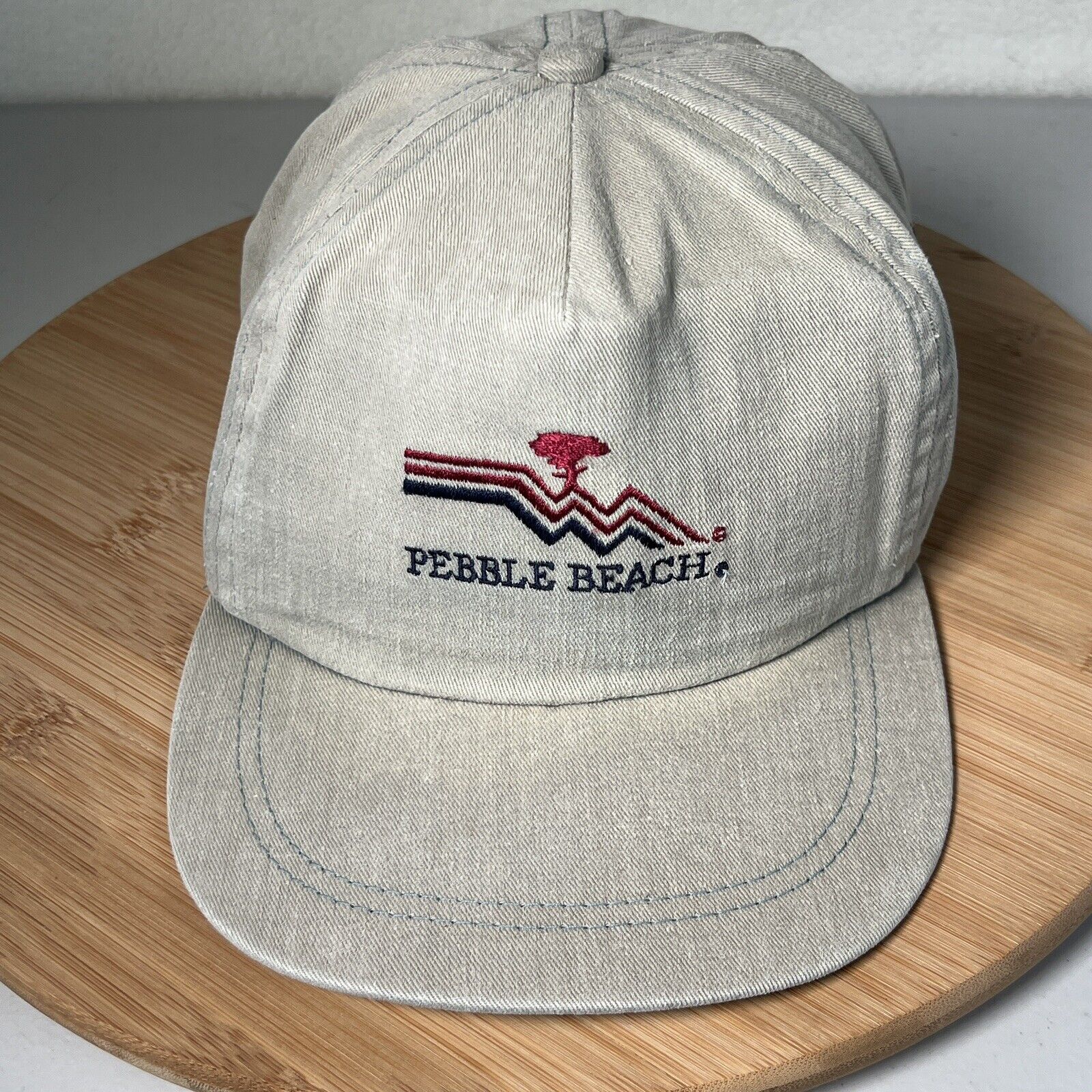 Vintage Pebble Beach Golf Hat Cap by Imperial Headwear Strap Back Adjustable