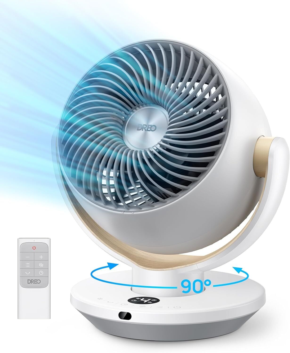 Dreo Fan for Bedroom Desk Air Circulator Fan 11 In Table Fans 4 Speeds 8H Timer