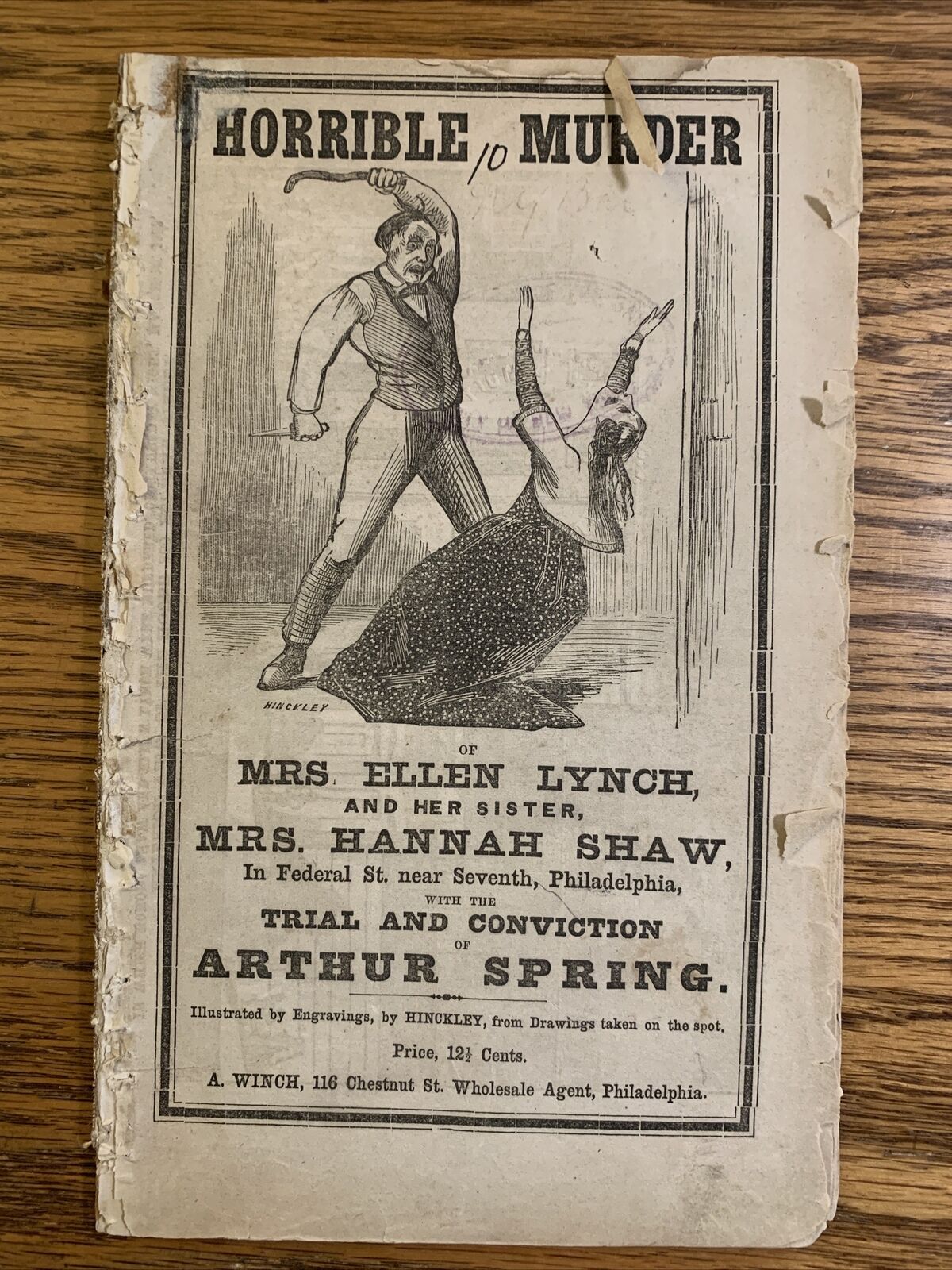 Original 1853 pamphlet The Horrible Murders Of Mrs Lynch And Mrs Shaw Mcdade