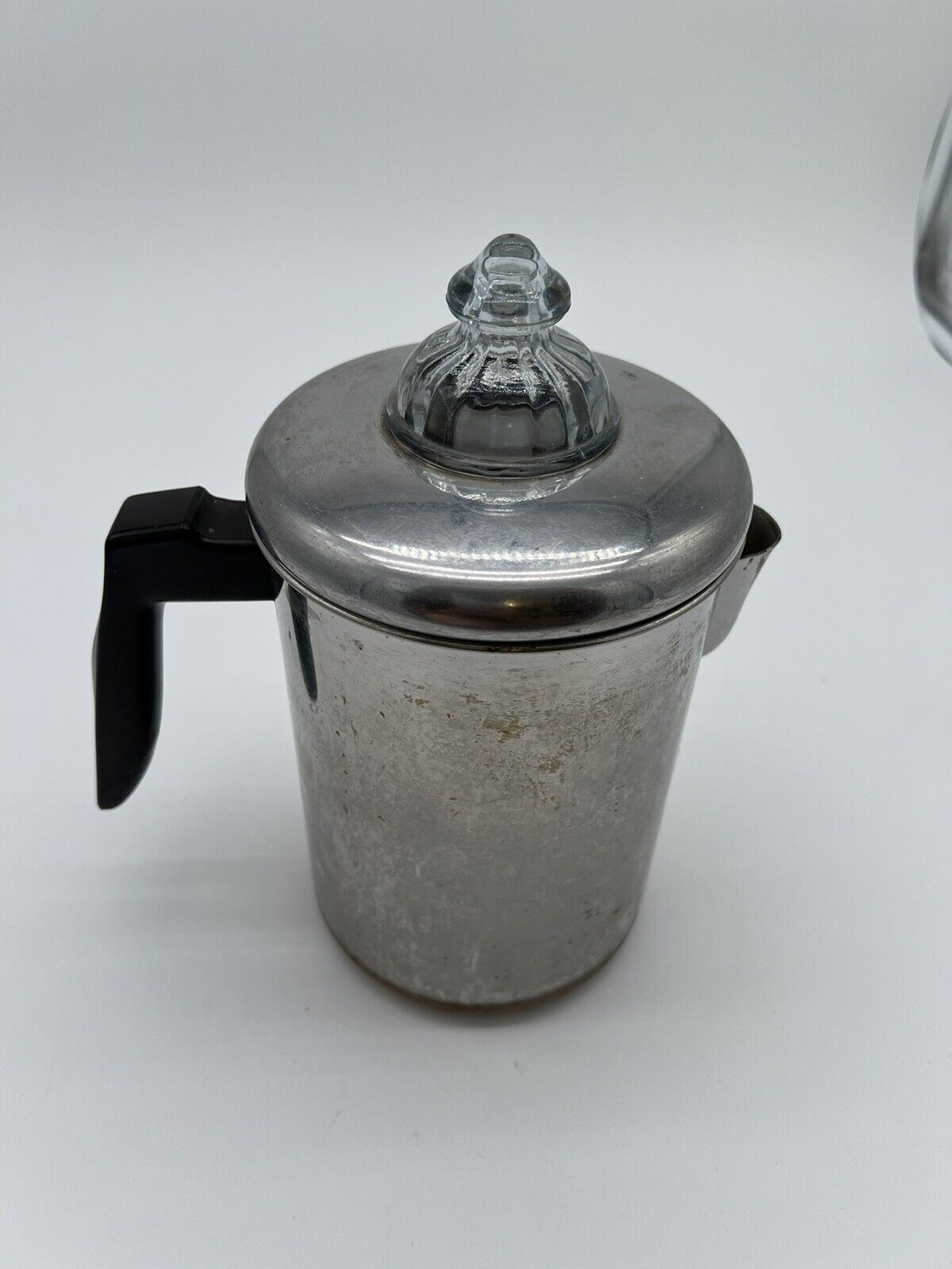 Fire King Coffee Pot Percolater Silver