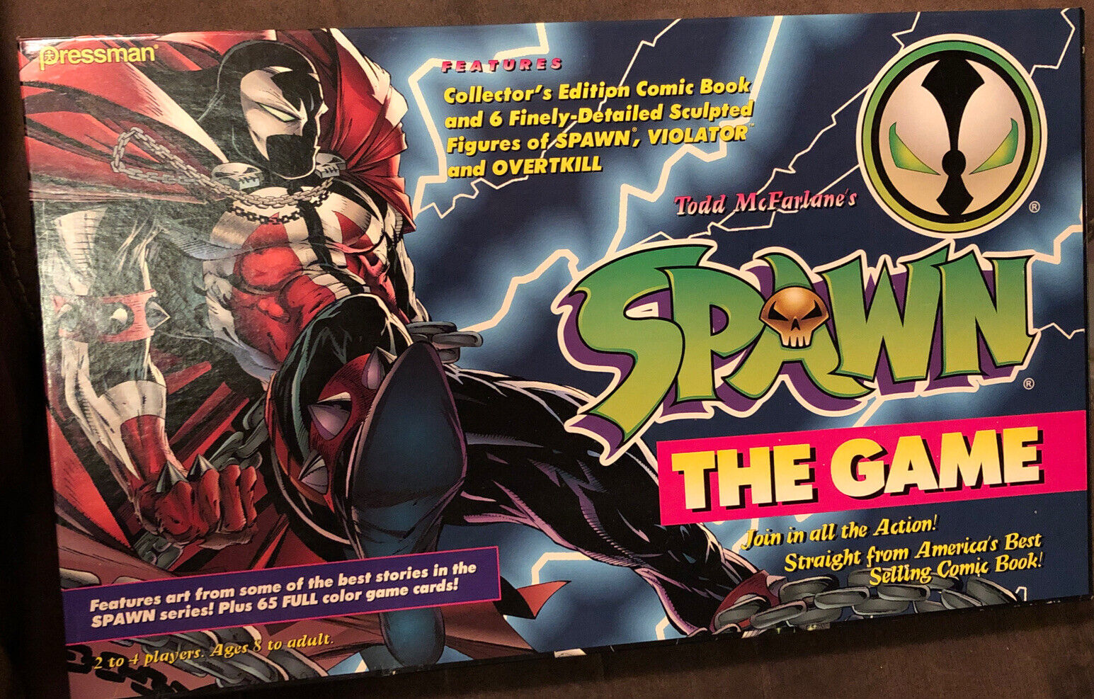 Todd McFarlane\'s SPAWN The Game With Comic Book Pressman 1995 NEW