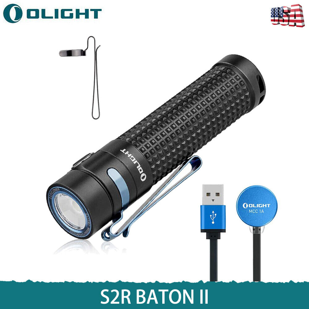 Olight S2R Baton II 1150 Lumens EDC Flashlight Pocket Light Portable with MCC