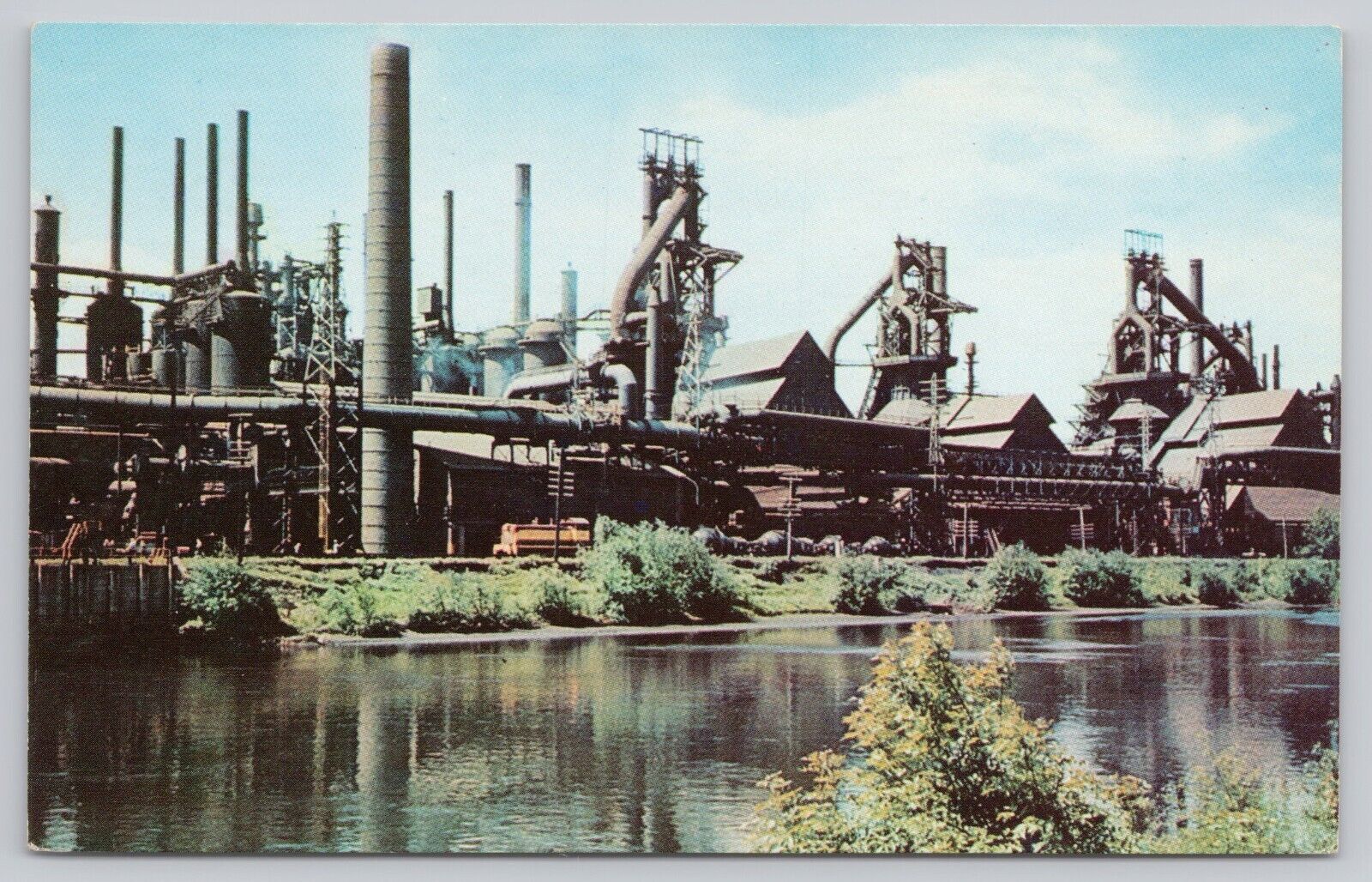 Bethlehem Pennsylvania, Bethlehem Steel Plant Blast Furnaces, Vintage Postcard
