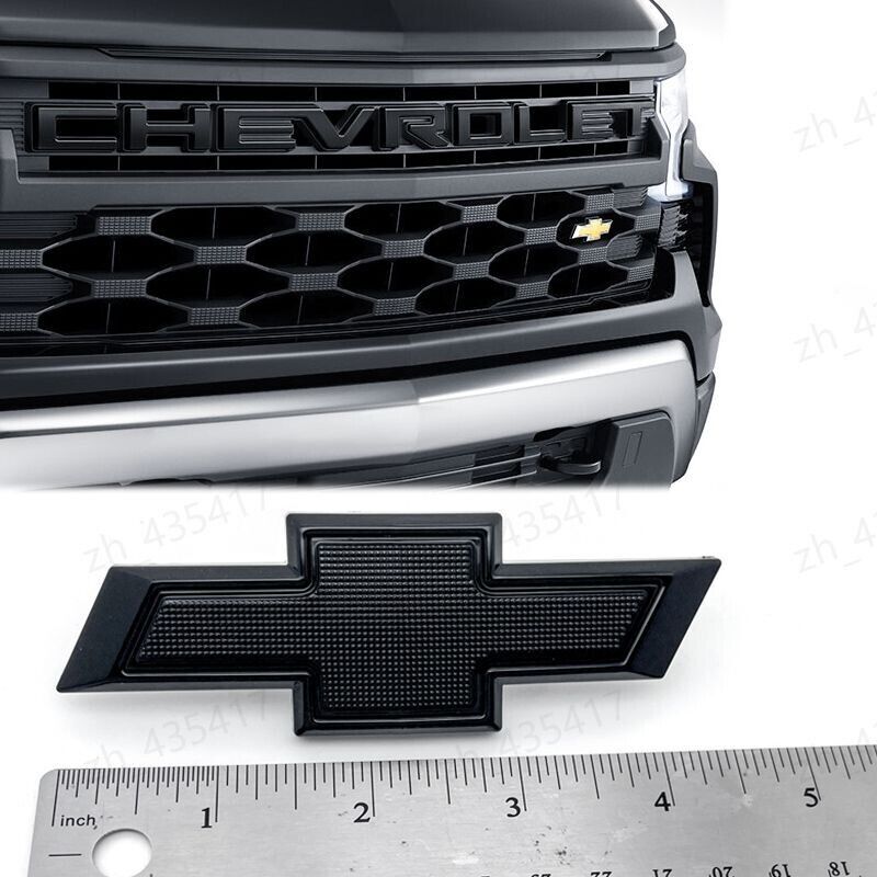 2019 -2024 Chevrolet Silverado Small Gloss Black Bowtie Grille Emblem 84293092