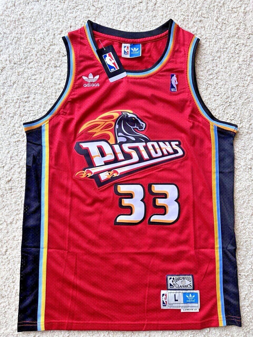 NBA player Grant Hill #33 Adidas Detroit Pistons Hardwood Classic Adult Jersey