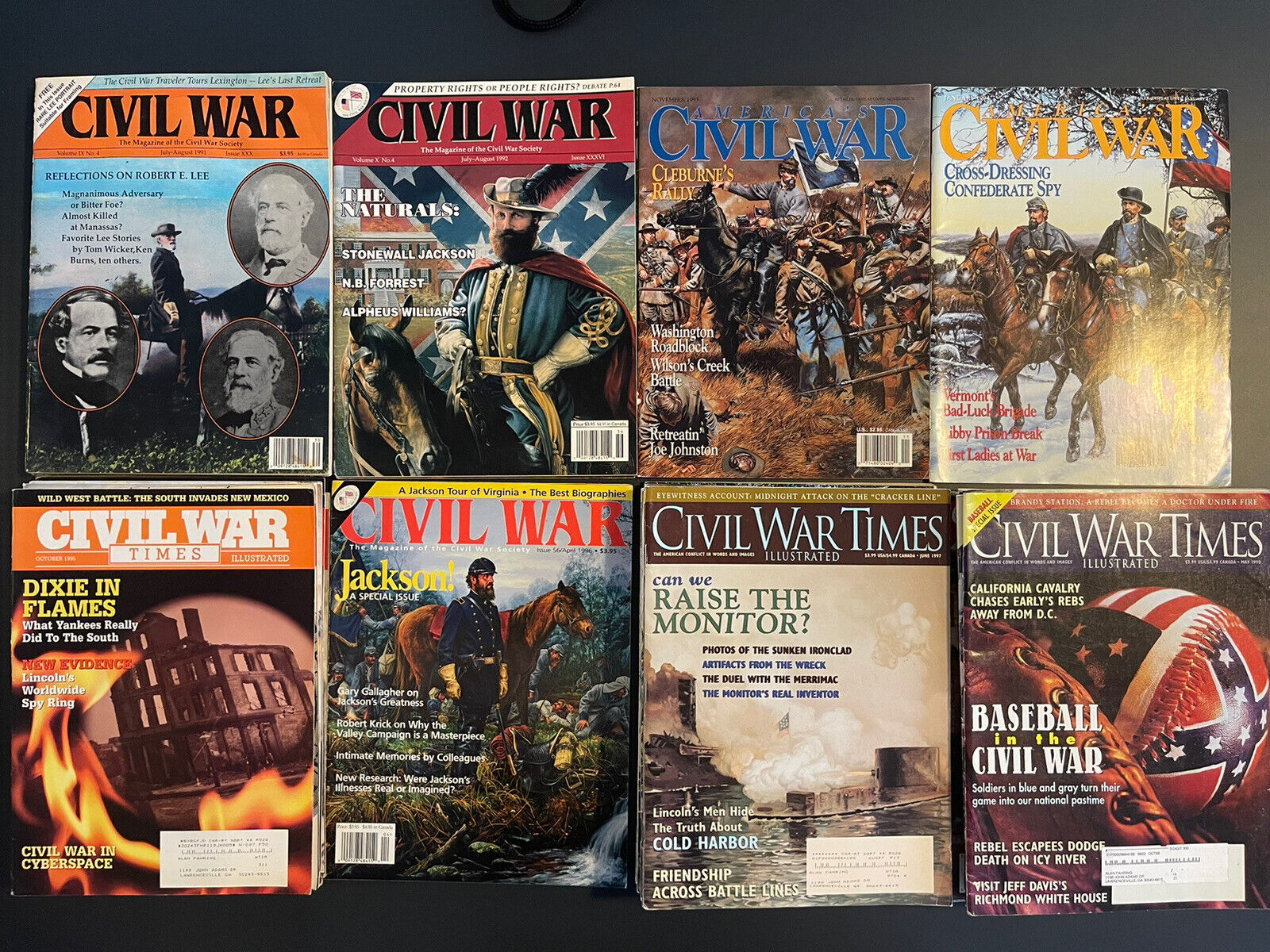 (QTY = 33) VINTAGE Civil War Times Illustrated Magazine 1990s MINT/EXC Cond.