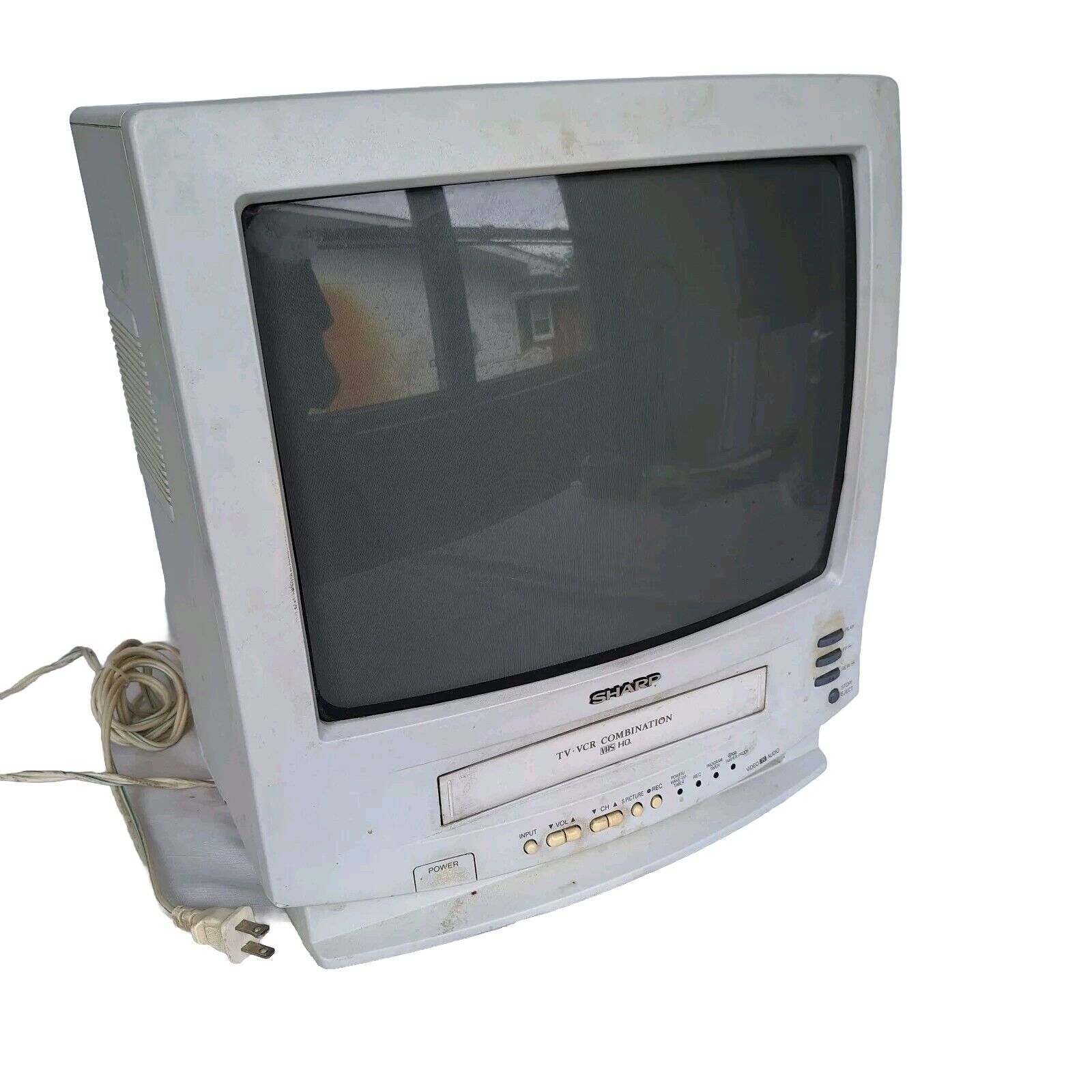 Vintage Sharp TV VCR Combo 13 Inch Model 13VT-J150 READ