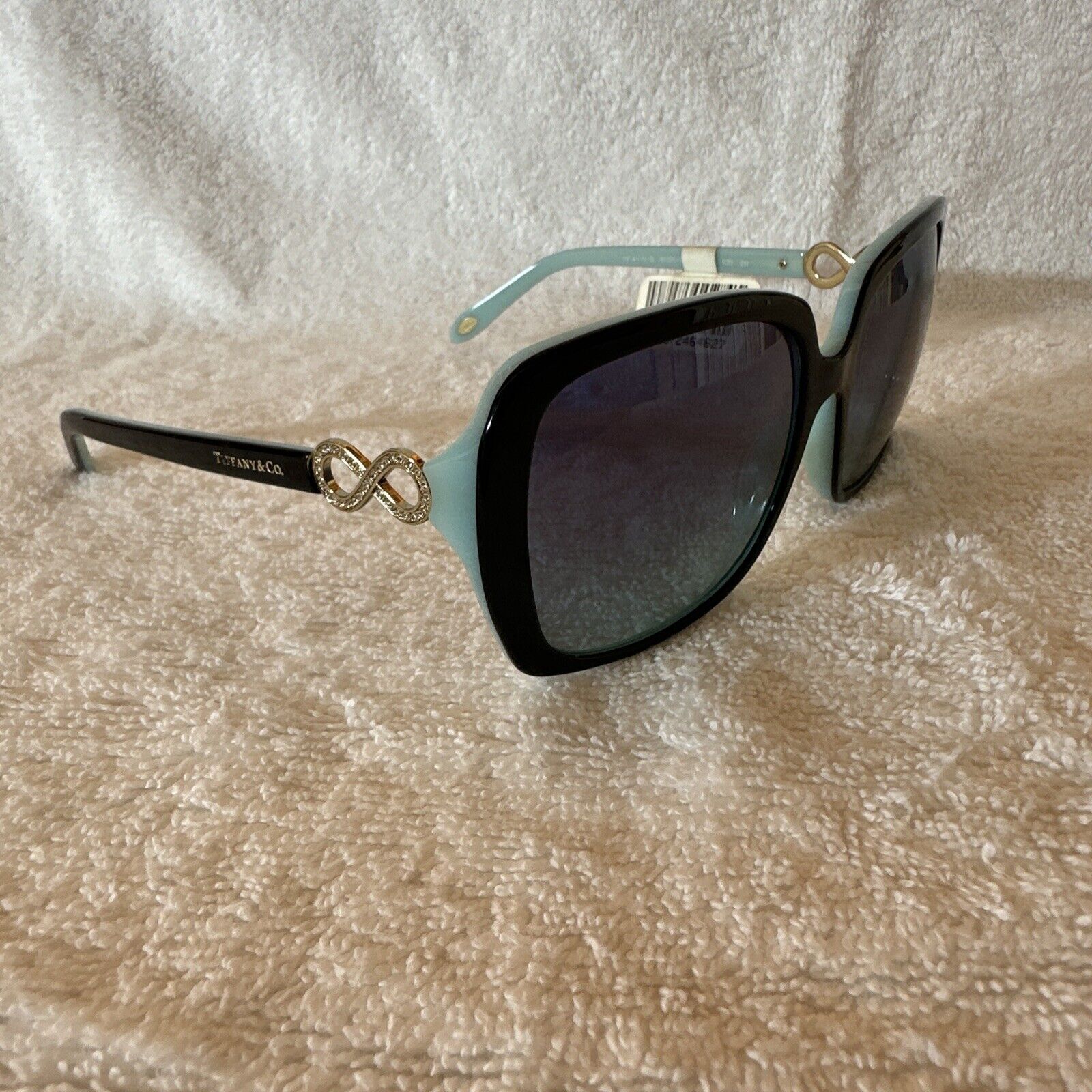 Authentic TIFFANY & Co TF4110-B 8055/9S55 Sunglasses Black / Mint blue *NEW*