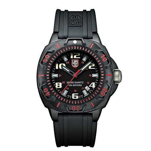 LUMINOX Men's XL.0215.SL Sentry 0200 Black Dial With Red Markings Watch $345 NEW
