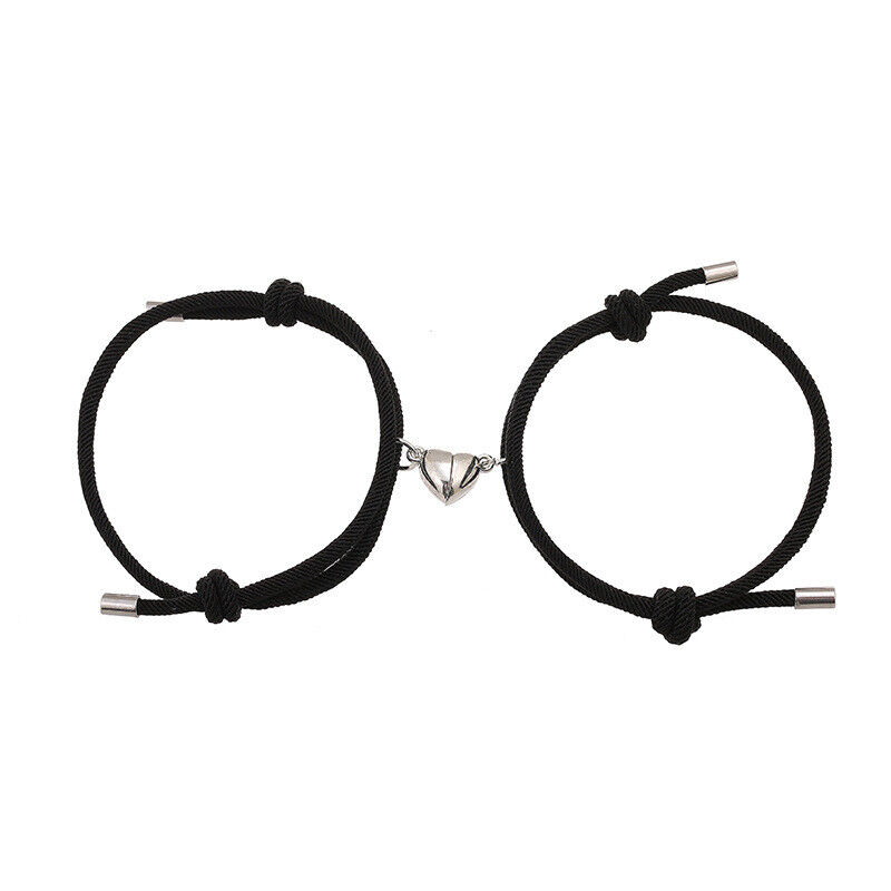 2PCS Heart-Shaped Magnetic Couple Bracelet To Attract Matching Lovers Gifts USA
