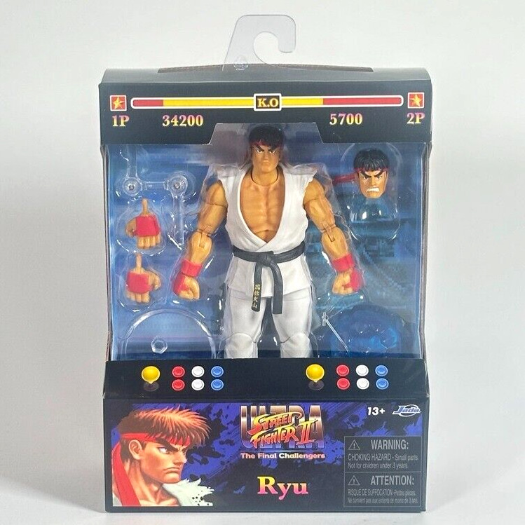 Jada Toys Street Fighter II Ryu Action Figure and Free UPS Ground Shipping New