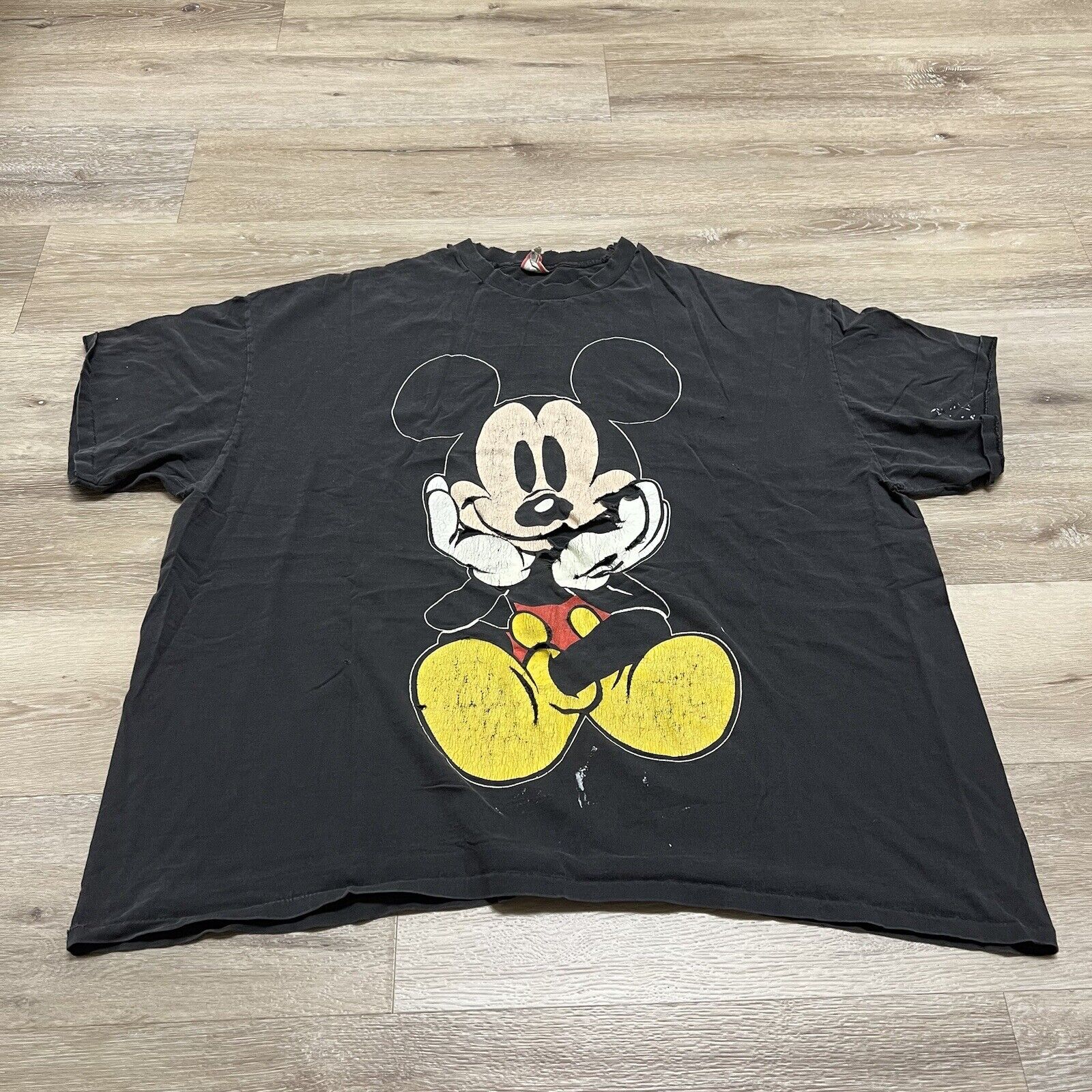 Vintage 90s Disney Mickey Mouse big graphic shirt Super Size Made in USA THRASH