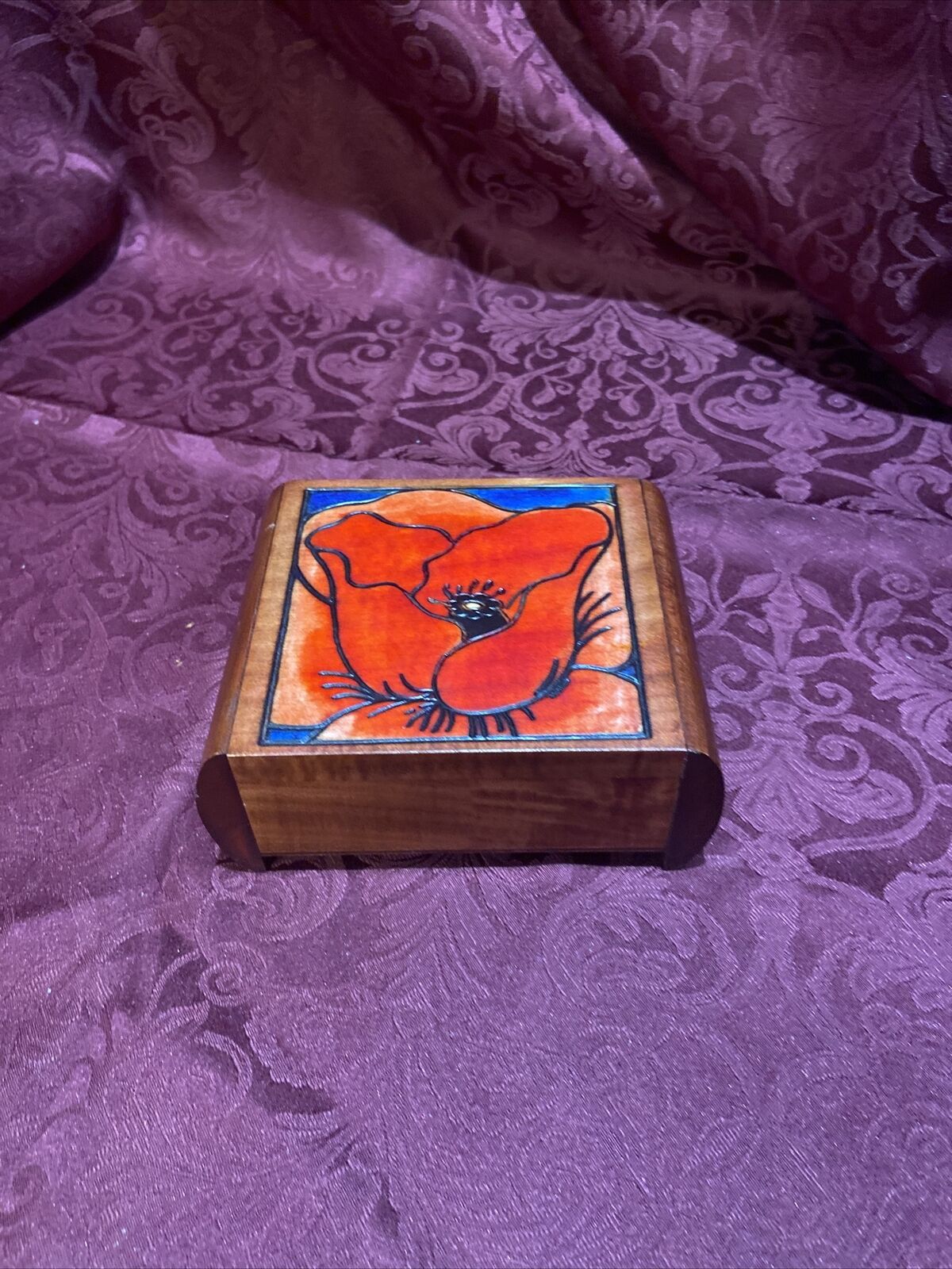 vintage enchanted world f boxes made in Poland poppy puzzle box
