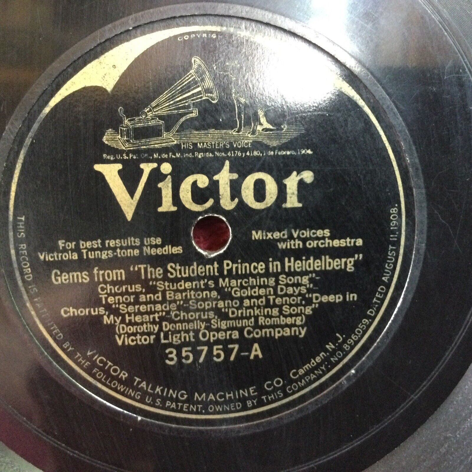 VICTOR 35757 Victor Light Opera Company 78rpm 12\