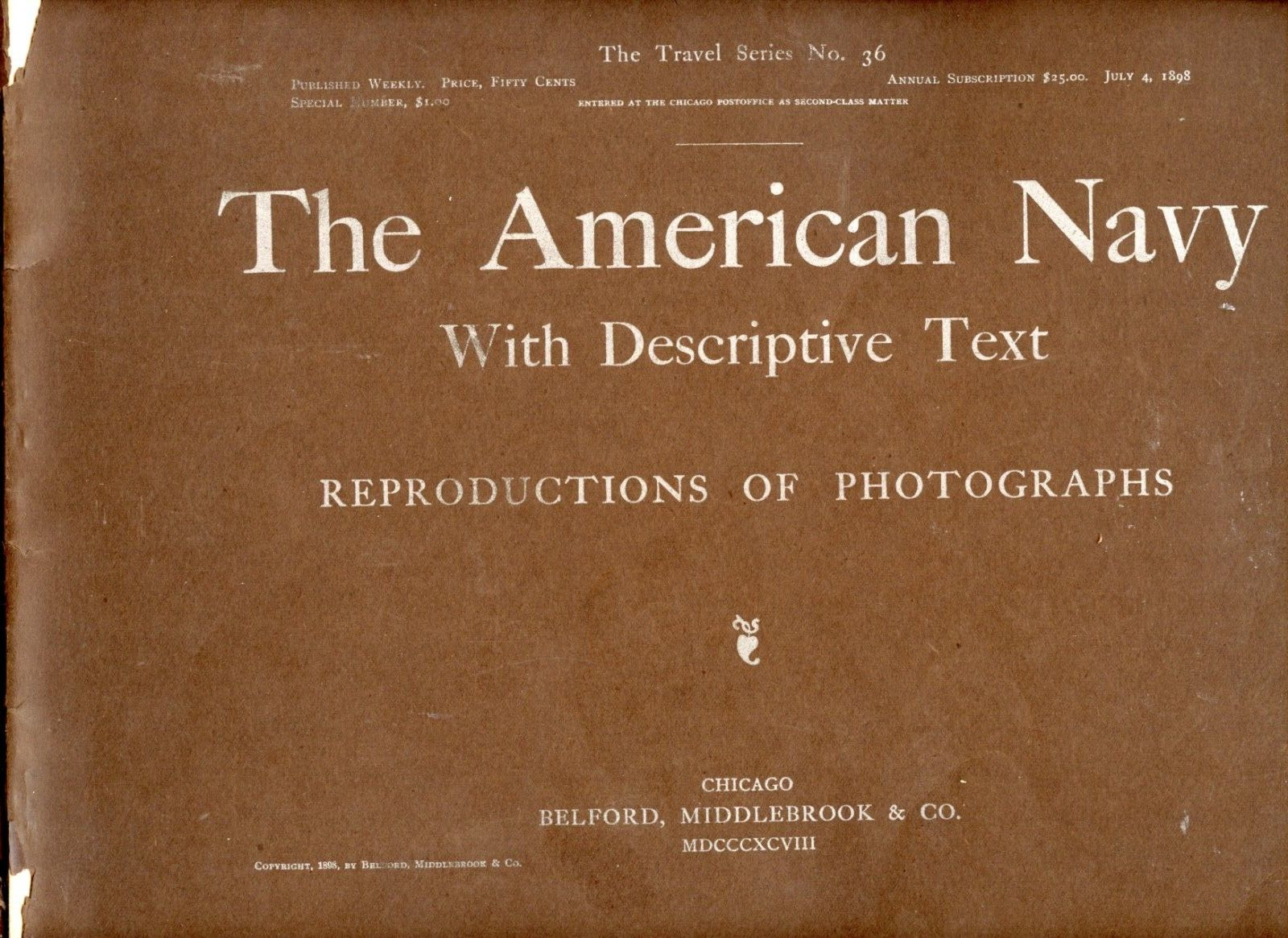 The American Navy DescriptiveText Photographs Battleships Historical Travel 1898
