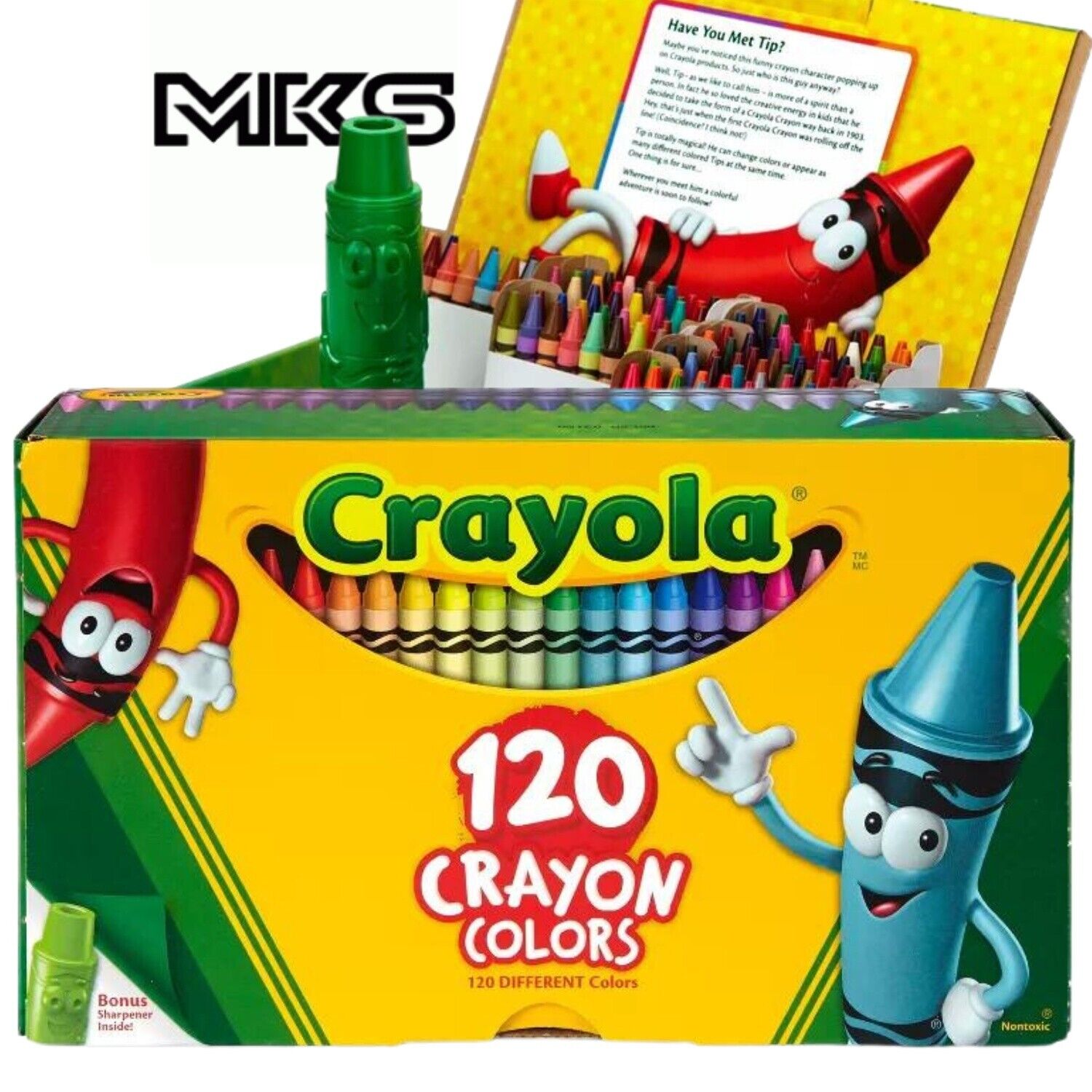 120 Crayola Crayons Colors box With Sharpener And Fast Delivery With Bonus