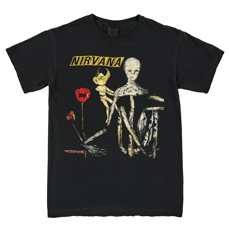 New Rare Nirvana Incesticide Retro Unisex T-Shirt Vintage Style