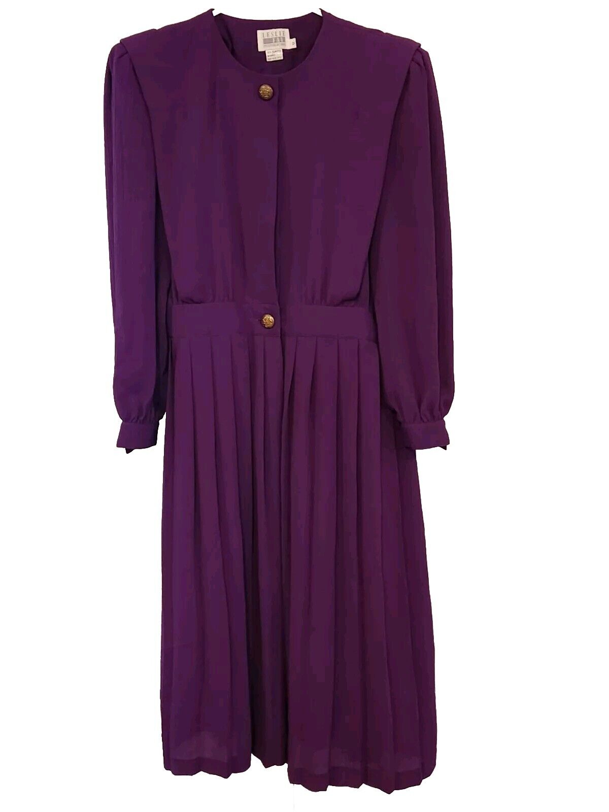 Vintage90\'s Leslie Fay Petite Collection Women\'s Dress 12 Purple 
