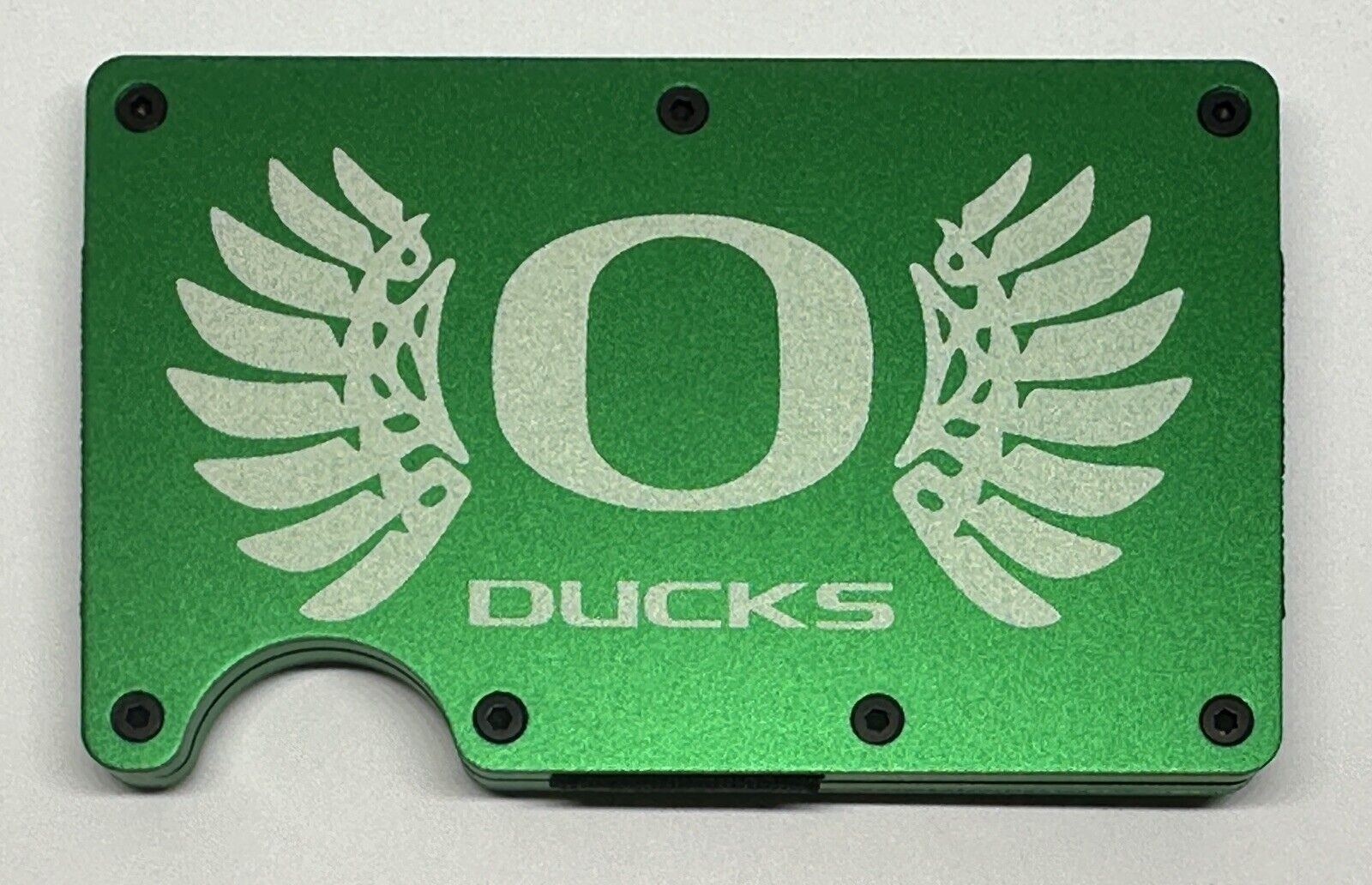 University of Oregon Ducks Thin Metal RFID Blocking Wallet Slim Profile