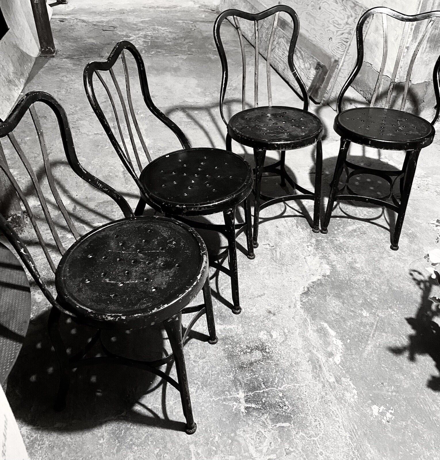 (4) Vintage Original UHL Art Steel Chairs By Toledo Metal Furniture Company