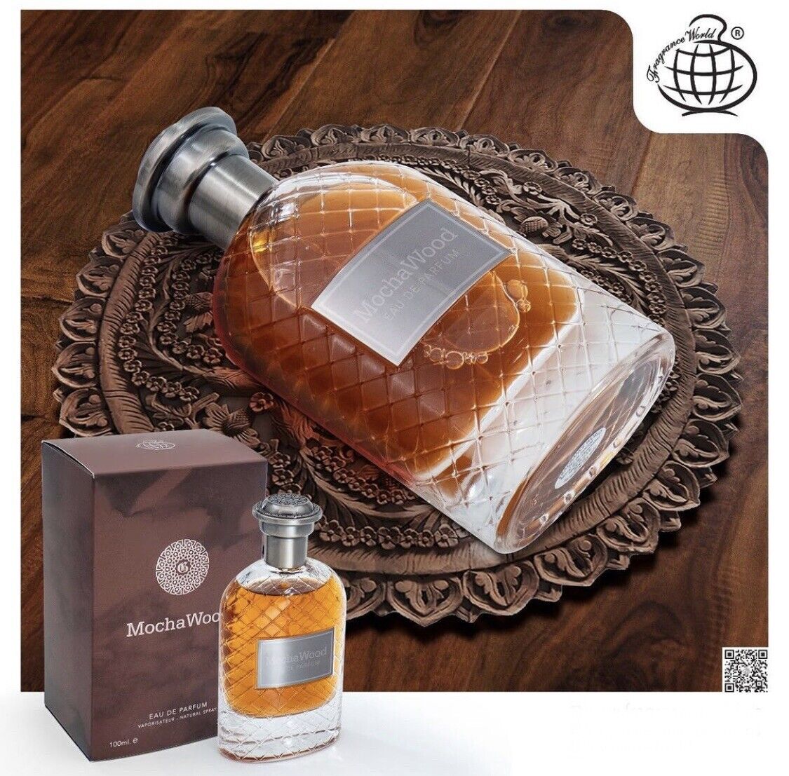 Mocha Wood EDP Perfume By Fragrance World 100 ML: 🥇High End Famous Fragrance🥇