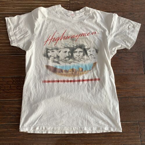 VTG Highwaymen Tour T Shirt Johnny Cash Willi Nelson Waylon Jennings CC3748