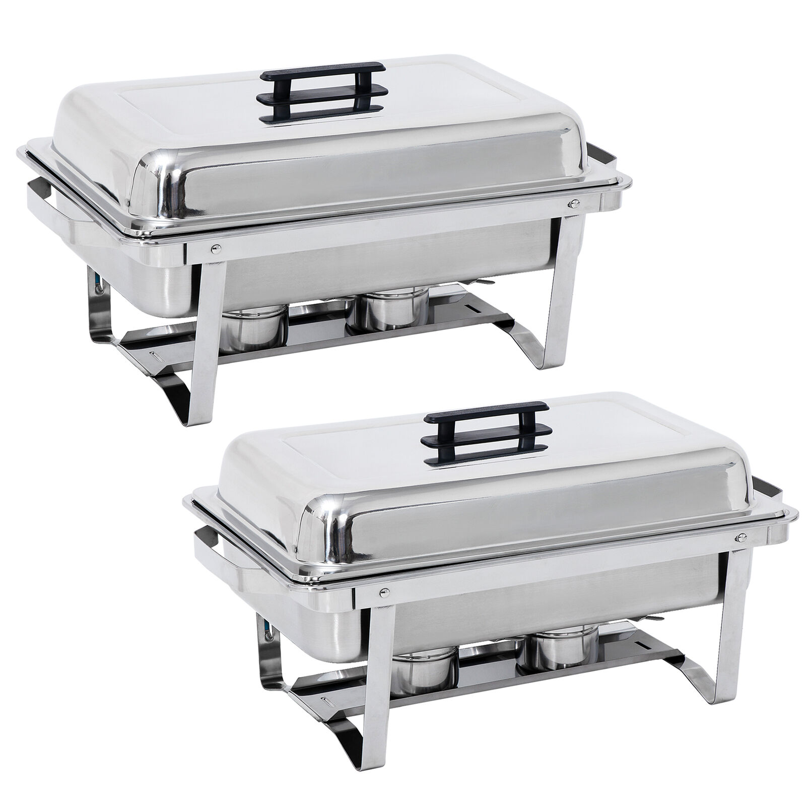 8QT Stainless Steel Chafing Dish Buffet Set Catering Chafer with Foldable Frame 