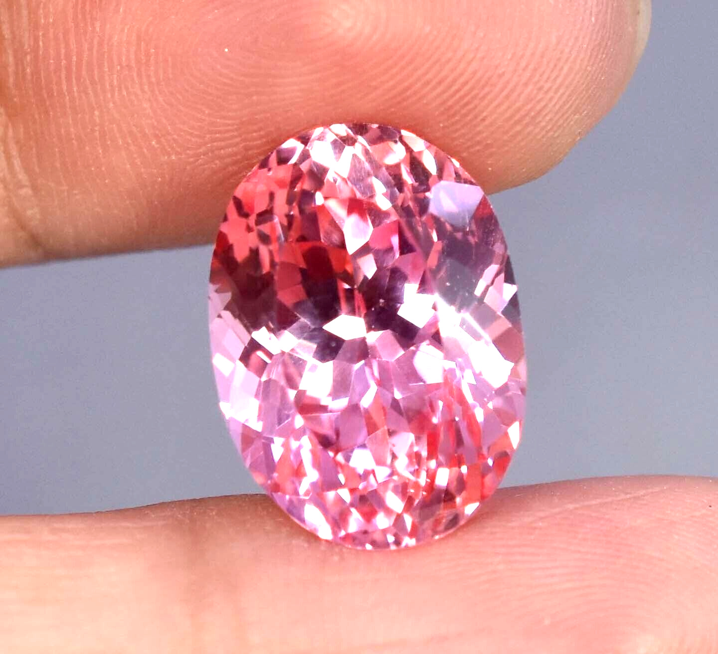 Natural 13.05 Ct Pink Padparadscha Sapphire Oval Cut Loose Gemstone