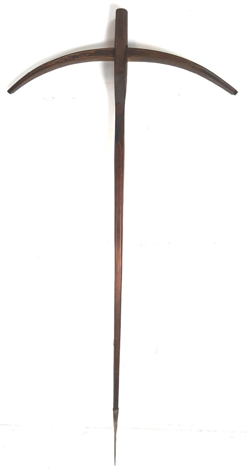 CROSS-LANCE. AFRICAN WOOD. ZONE OF ANGOLA AND NAMBIA. BEGINNING 20TH CENTURY.