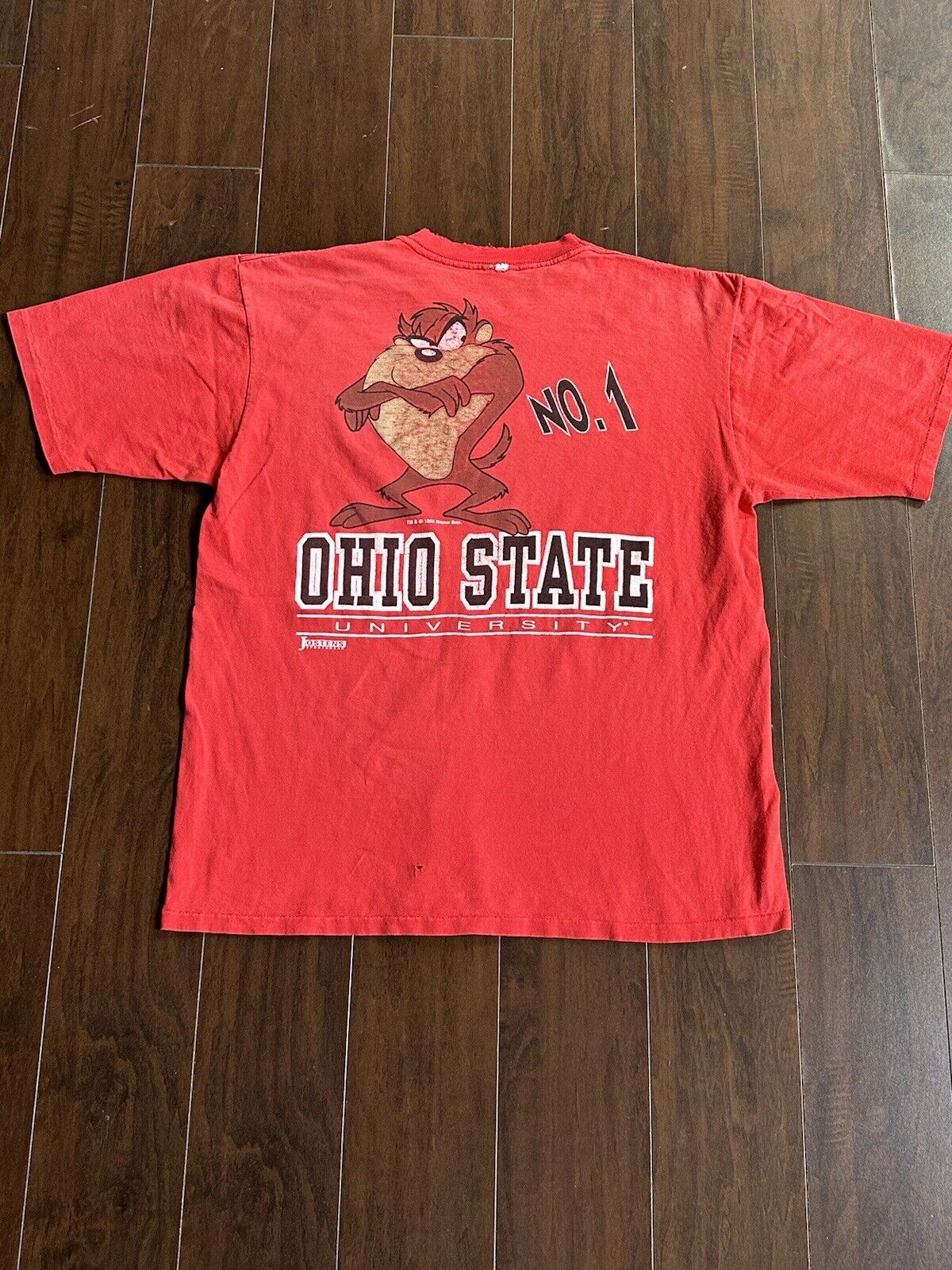 Vintage 1990s Ohio State University Buckeyes Looney Tunes Taz T Shirt USA
