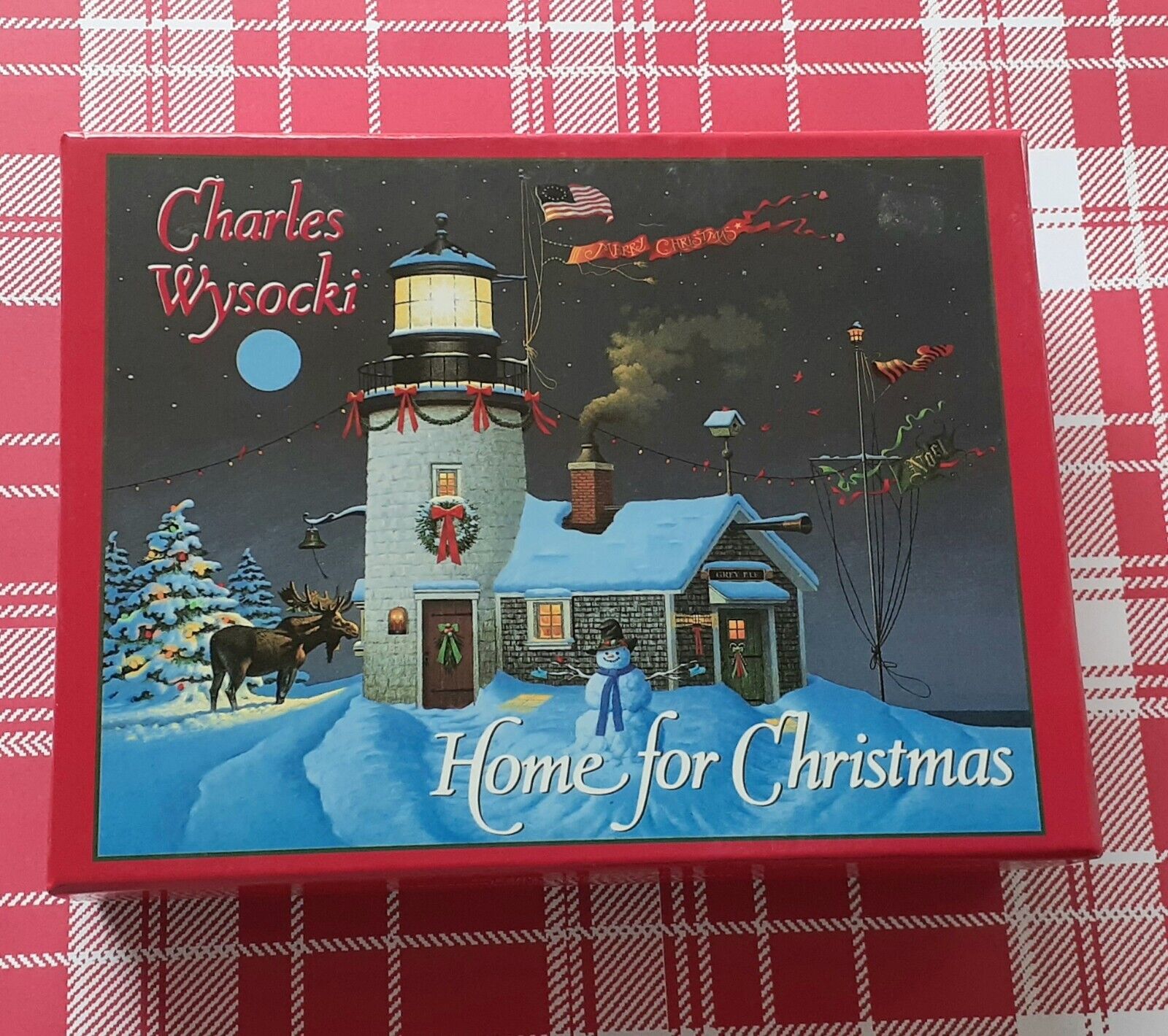 Charles Wysocki Christmas Cards \'Take Out Window\', 20 Cards wi Envelopes 6.5\