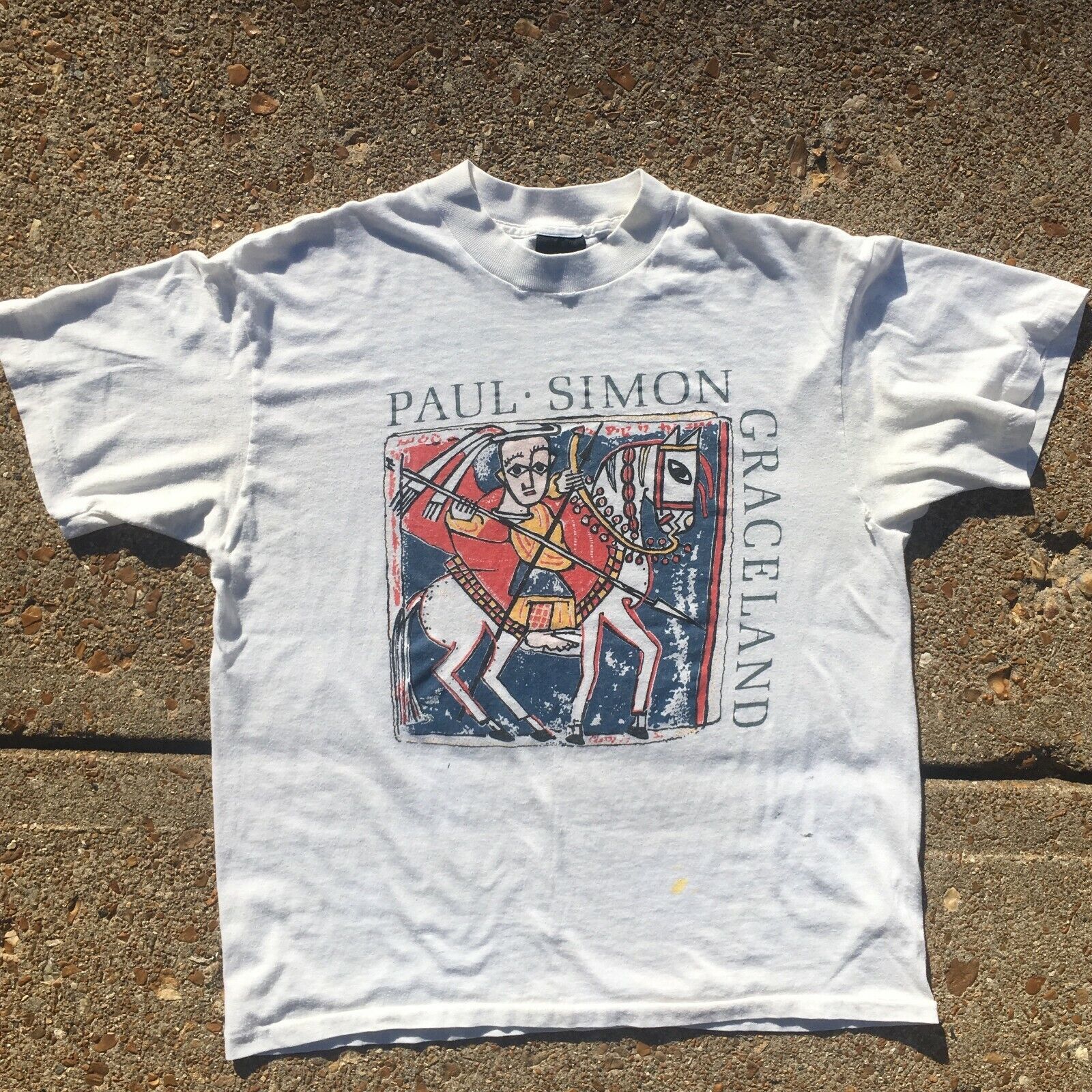 Vintage Paul Simon Graceland Shirt Short Sleeve White Unisex S-4XL CC1252