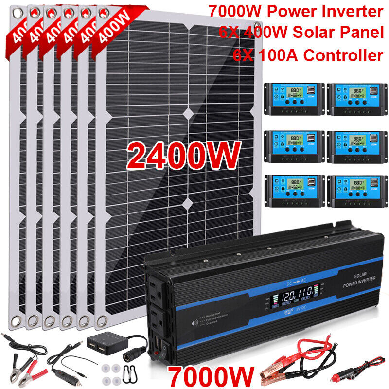 7000W/6000W Inverter And Complete Solar Panel Kit With Battery Off Grid System
