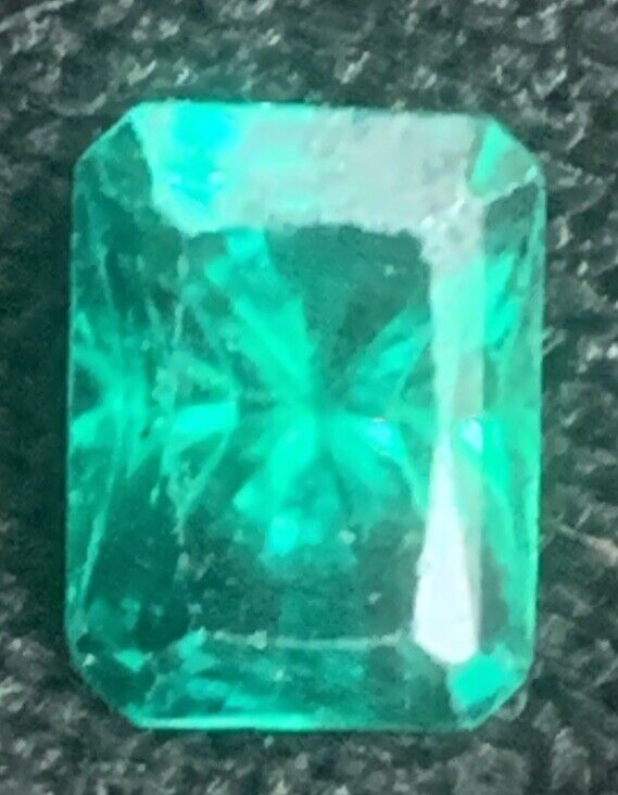 Vintage 2ct 1940s Natural Emerald Cut Green Emerald 1 Imperfection