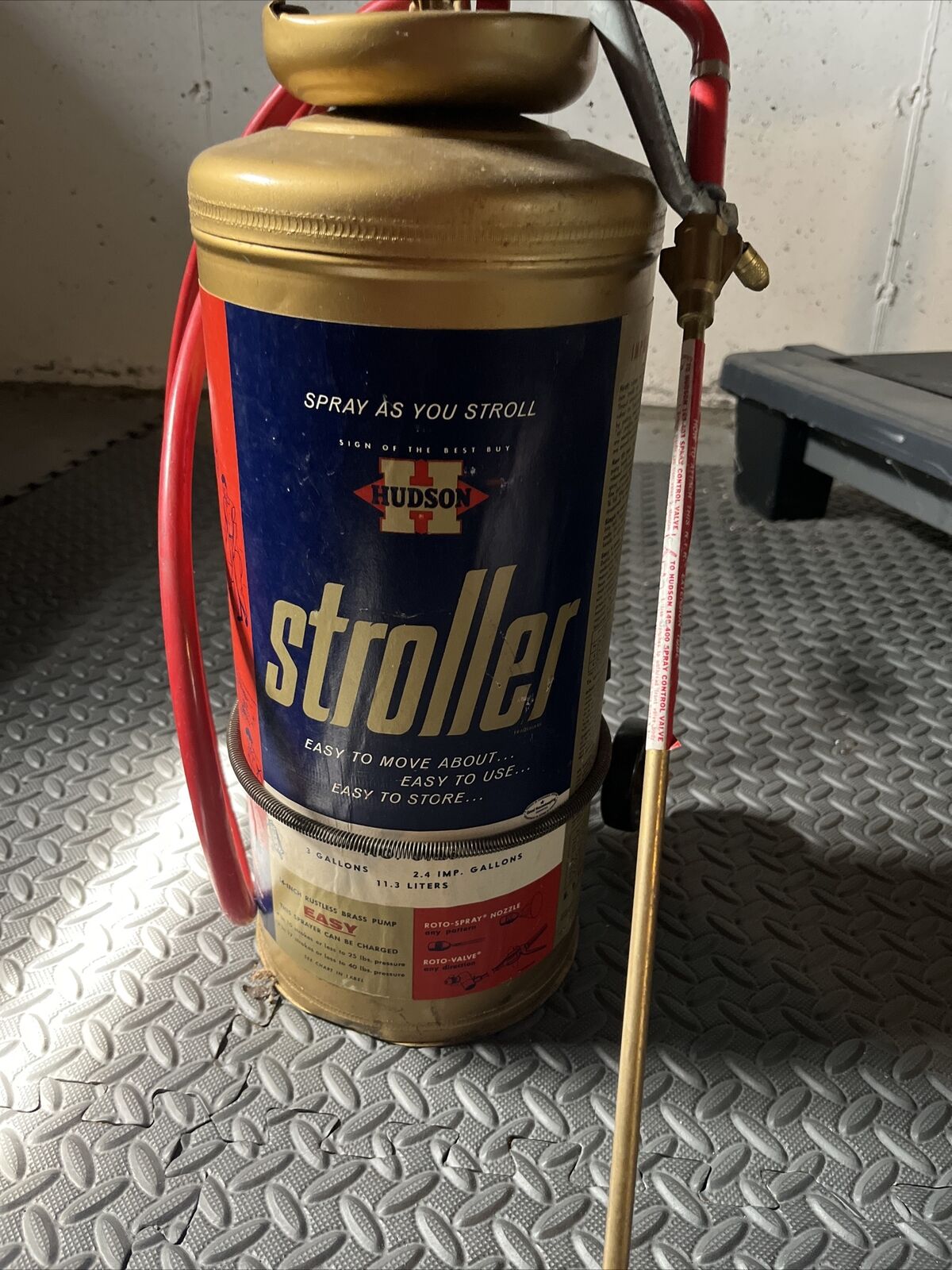 Hudson VINTAGE 3 Gallon Sprayer Rustless Brass Pump