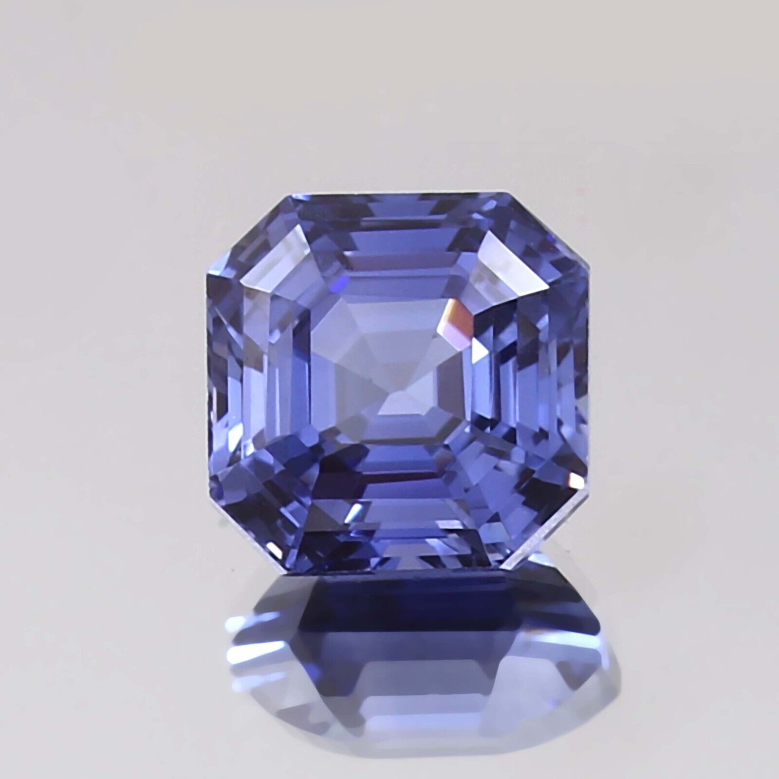 10x10 MM Natural Royal Blue Ceylon Sapphire Asscher Cut Loose Gemstone