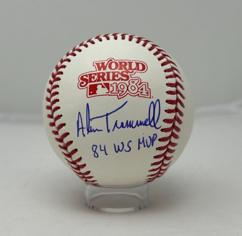 Alan Trammell Signed Rawlings Official 1984 WS Baseball 84 WS MVP Insc PSA 969