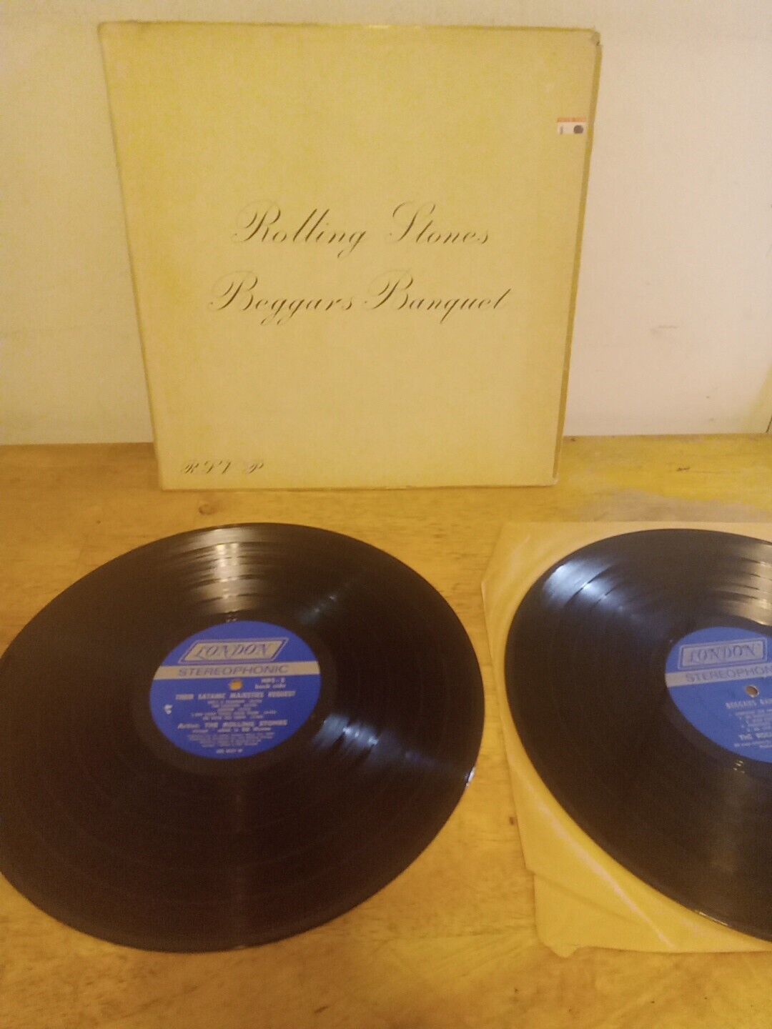 The Rolling Stones Beggars Banquet ,+ Their Satanic 1968 London OR Press,VG/ VG