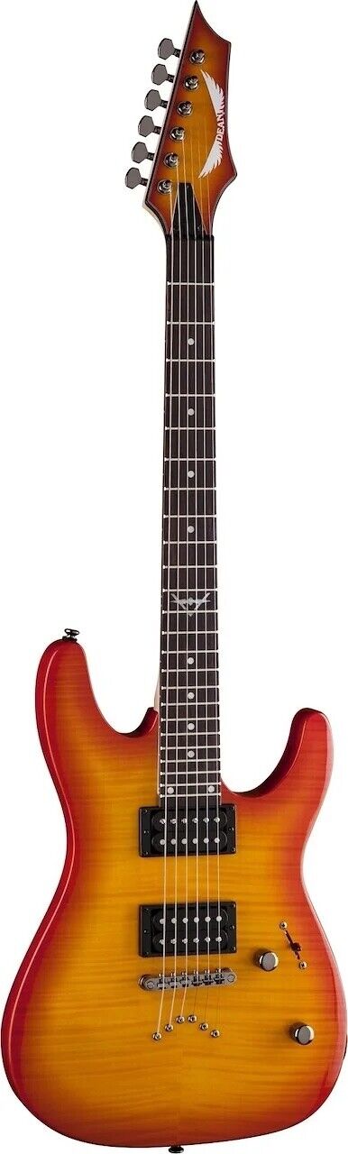 Dean Custom 350 Electric Guitar - Trans Amberburst