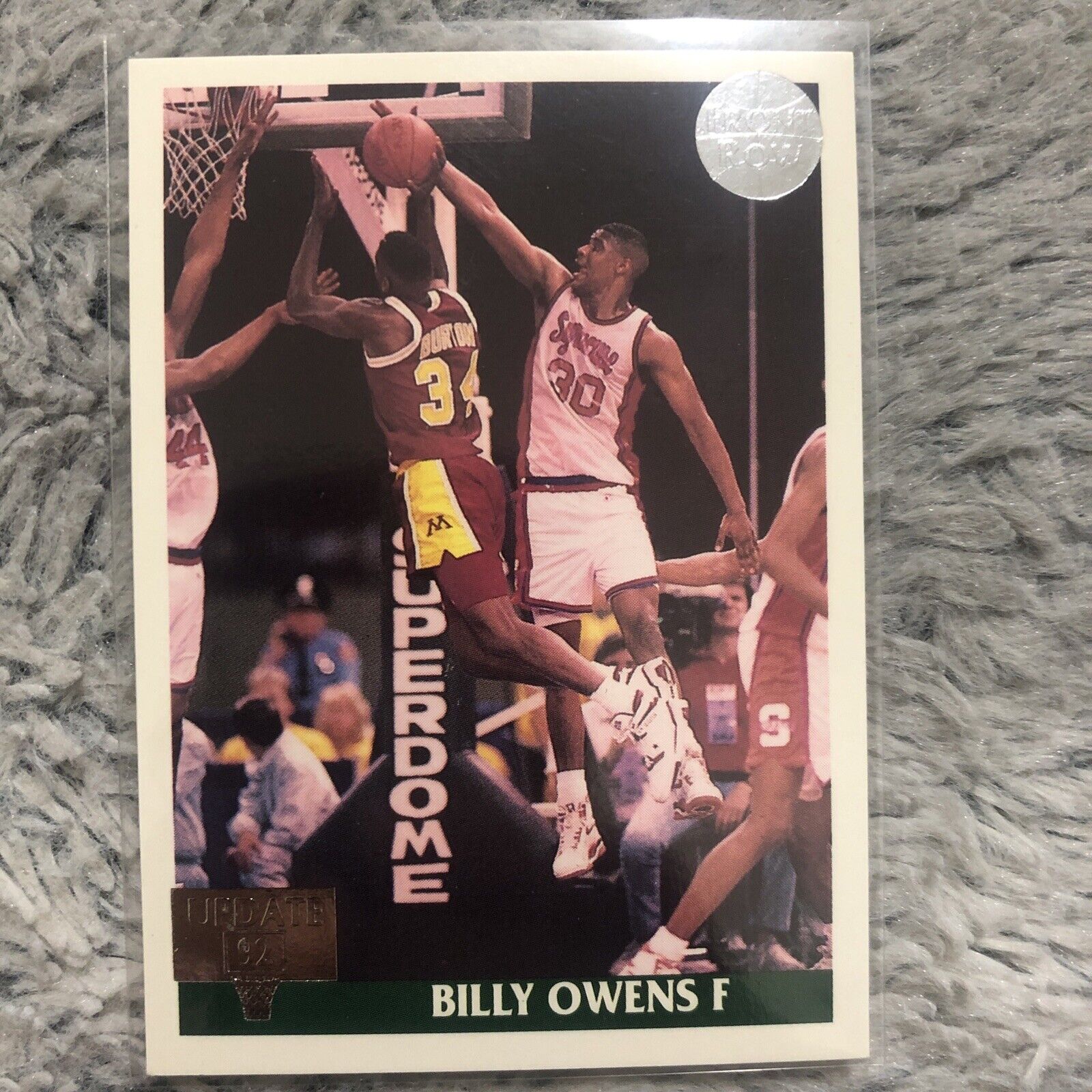 1991-92 Front Row Update Silver Billy Owens #51 Rookie RC