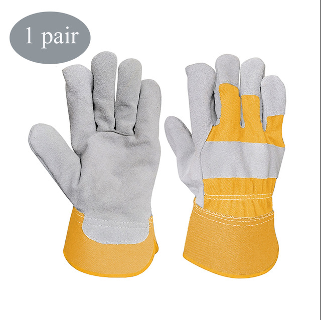 Cowsplit Leather Welding Gloves Safety Fire Gloves for Mechanic Construction Man