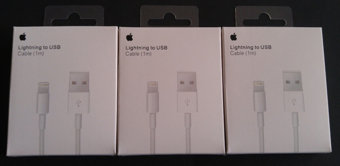 Lot of 3pcs Original Apple 1M Lightning to USB cable For iPhone 5 - 14